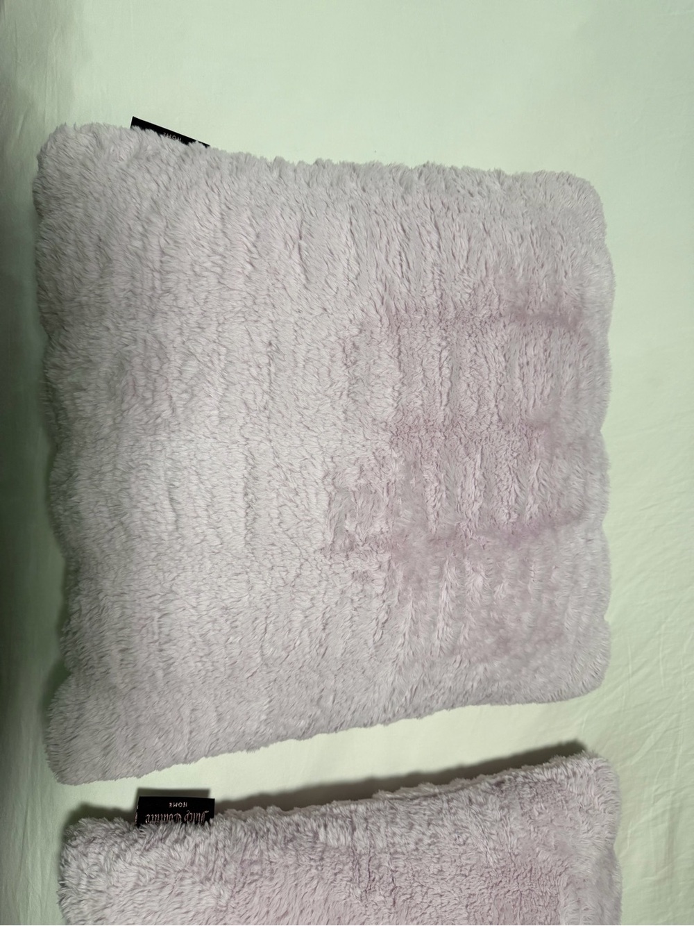 Juicy Couture Plush Throw Pillow Pair in Light Lavender